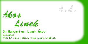akos linek business card